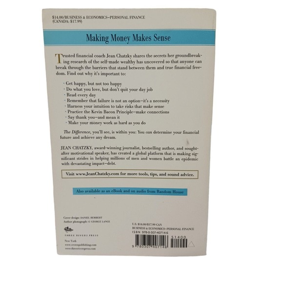 The Difference Jean Chatzky Financial Guru Autograph Paperback Author Signed - Picture 2 of 8